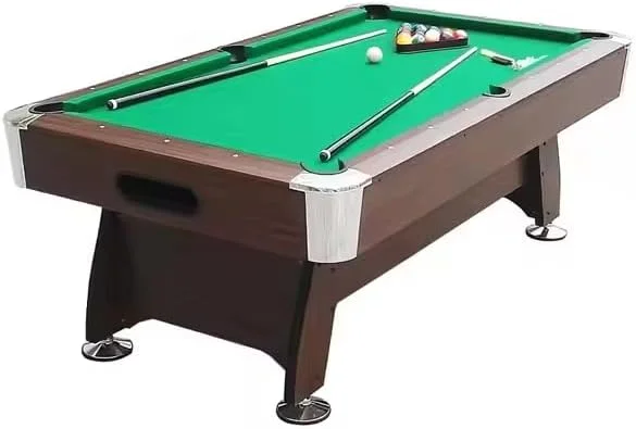 میز بیلیارد چوبی حرفه ای 9 فوتی پروکسیما هلث اند فیتنس - سطح پلی استر سبز، ضربه گیرهای لاستیکی، قاب MDF، تراز کننده های قابل تنظیم پایه - شامل چوب، توپ، مثلث، گچ و برس میز بیلیارد چوبی حرفه ای 9 فوتی پروکسیما هلث اند فیتنس - سطح پلی استر سبز، ضربه گیرهای لاستیکی، قاب MDF، تراز کننده های قابل تنظیم پایه - شامل چوب، توپ، مثلث، گچ و برس