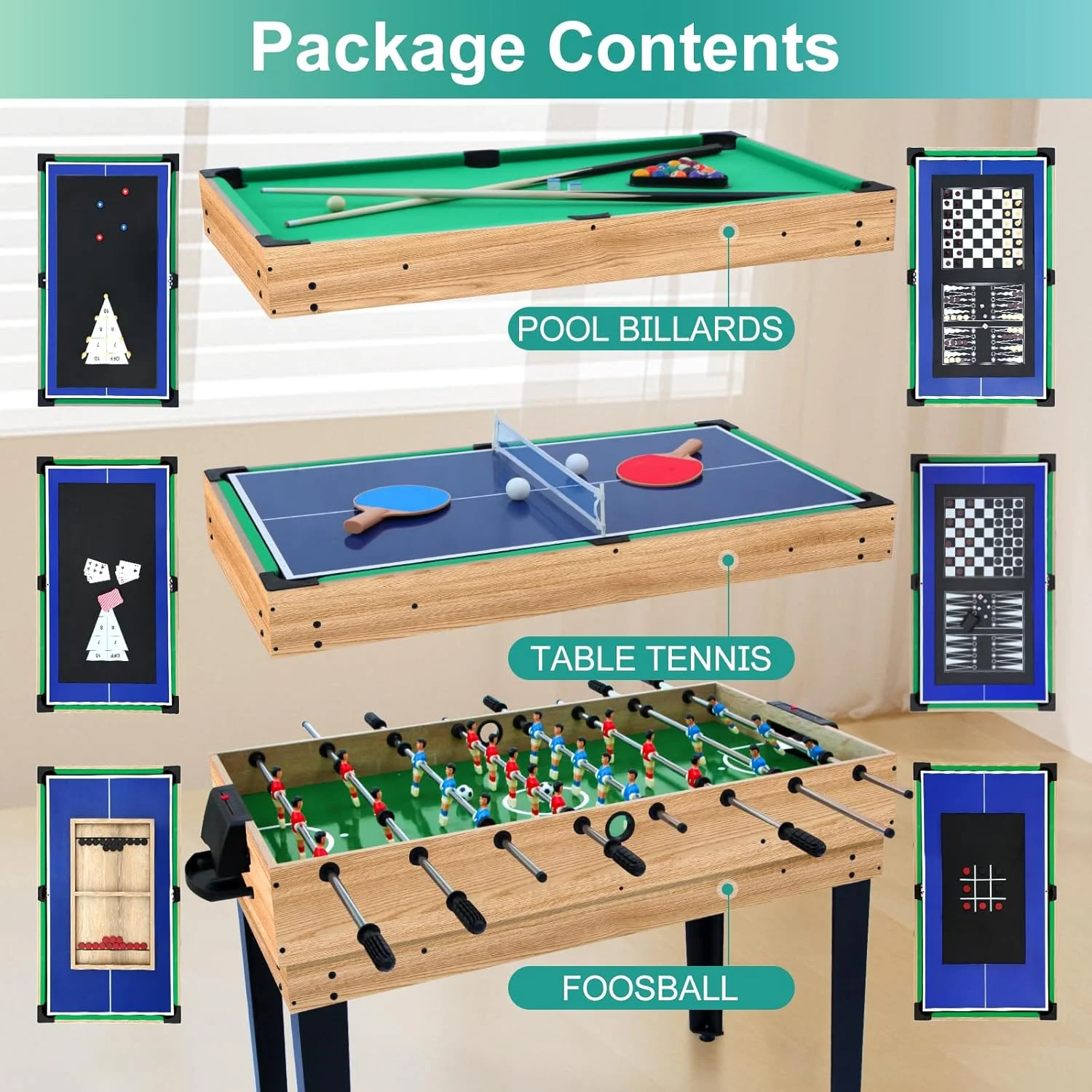 میز بازی 12 در 1 Rioloiuy برای خانه - میز فوتبال دستی، میز هاکی روی هوا، میز بیلیارد و موارد دیگر! - ایده آل برای اتاق های بازی و شب های بازی خانوادگی! میز بازی 12 در 1 Rioloiuy برای خانه - میز فوتبال دستی، میز هاکی روی هوا، میز بیلیارد و موارد دیگر! - ایده آل برای اتاق های بازی و شب های بازی خانوادگی!