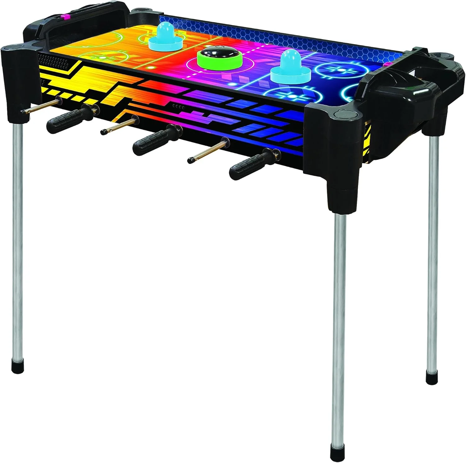 میز فوتبال دستی و ایر هاکی دو طرفه 2 در 1 مدل نئون 27 اینچی (68.5 سانتی متر) میز فوتبال دستی و ایر هاکی دو طرفه 2 در 1 مدل نئون 27 اینچی (68.5 سانتی متر)