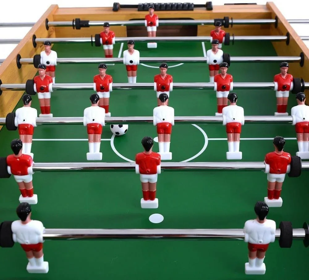 میز فوتبال دستی 4 فوتی پروکسیما هلث اند فیتنس برای کودکان و بزرگسالان | میز بازی فوتبال سرپوشیده با پایه های چوبی، میله های فولادی لغزنده و قاب MDF | میز بازی خانوادگی جمع و جور | مونتاژ آسان میز فوتبال دستی 4 فوتی پروکسیما هلث اند فیتنس برای کودکان و بزرگسالان | میز بازی فوتبال سرپوشیده با پایه های چوبی، میله های فولادی لغزنده و قاب MDF | میز بازی خانوادگی جمع و جور | مونتاژ آسان