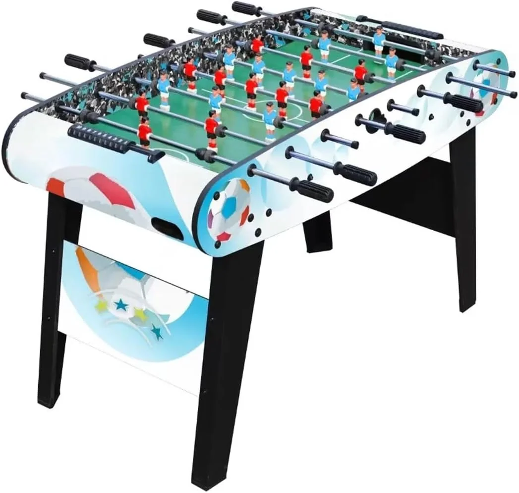 میز فوتبال دستی کوچک پروکسیما هلث اند فیتنس - میز فوتبال دستی مینی با گل شمار دستی کشویی و میله های فولادی | بازی فوتبال سرپوشیده برای کودکان و بزرگسالان | شامل 3 توپ | میز ورزشی اتاق بازی خانگی