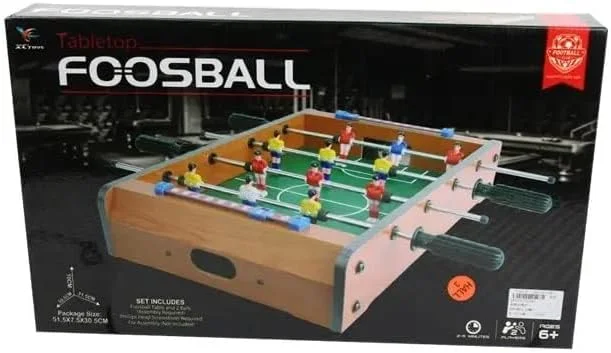 میز فوتبال چوبی نئو کلاسیک، ست بازی تخته ای فوتبال رومیزی اسباب بازی ورزشی (51.3 * 7.5 * 30.5 سانتی متر)