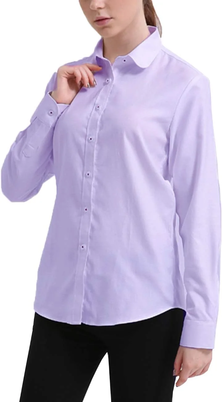 پیراهن های دکمه دار جین زنانه Dioufond آستین بلند