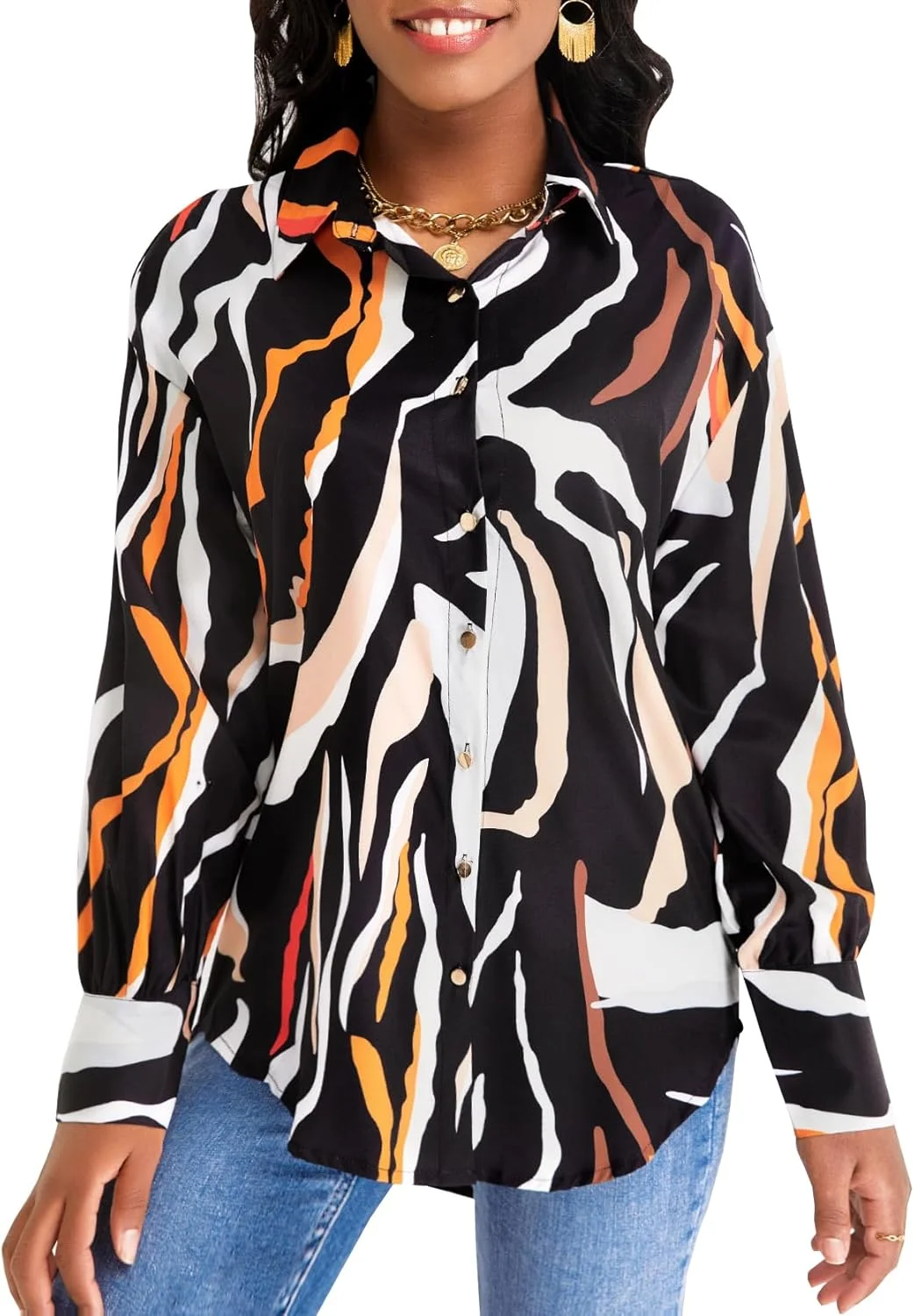 DinyIn پیراهن ساحلی ماکسی سایز بزرگ زنانه طرح پلنگی با بند قابل تنظیم و جیب