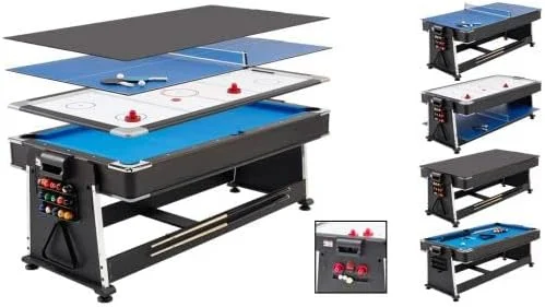 میز بازی چند منظوره 4 در 1 مارشال فیتنس، میز بیلیارد، میز هاکی، میز تنیس و میز غذاخوری، سایز 84x48x32 اینچ - Mf-4084 میز بازی چند منظوره 4 در 1 مارشال فیتنس، میز بیلیارد، میز هاکی، میز تنیس و میز غذاخوری، سایز 84x48x32 اینچ - Mf-4084