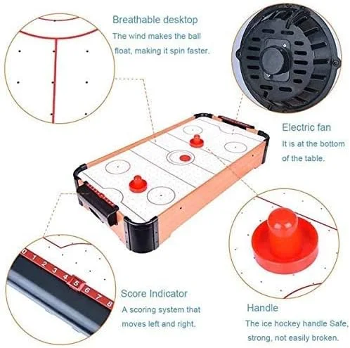 بازی هاکی روی یخ چوبی Happy GiftMart، اسباب بازی رومیزی برقی مناسب فضای داخلی، سایز بزرگ 70 سانتی متر بازی هاکی روی یخ چوبی Happy GiftMart، اسباب بازی رومیزی برقی مناسب فضای داخلی، سایز بزرگ 70 سانتی متر