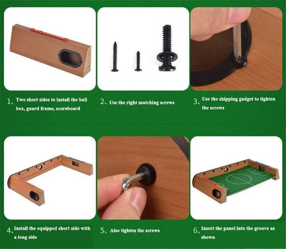 GSAGJsh ست بازی فوتبال دستی رومیزی خلاقانه با 4 پایه، بازی های سرگرم کننده برای همراهی کودکان GSAGJsh ست بازی فوتبال دستی رومیزی خلاقانه با 4 پایه، بازی های سرگرم کننده برای همراهی کودکان