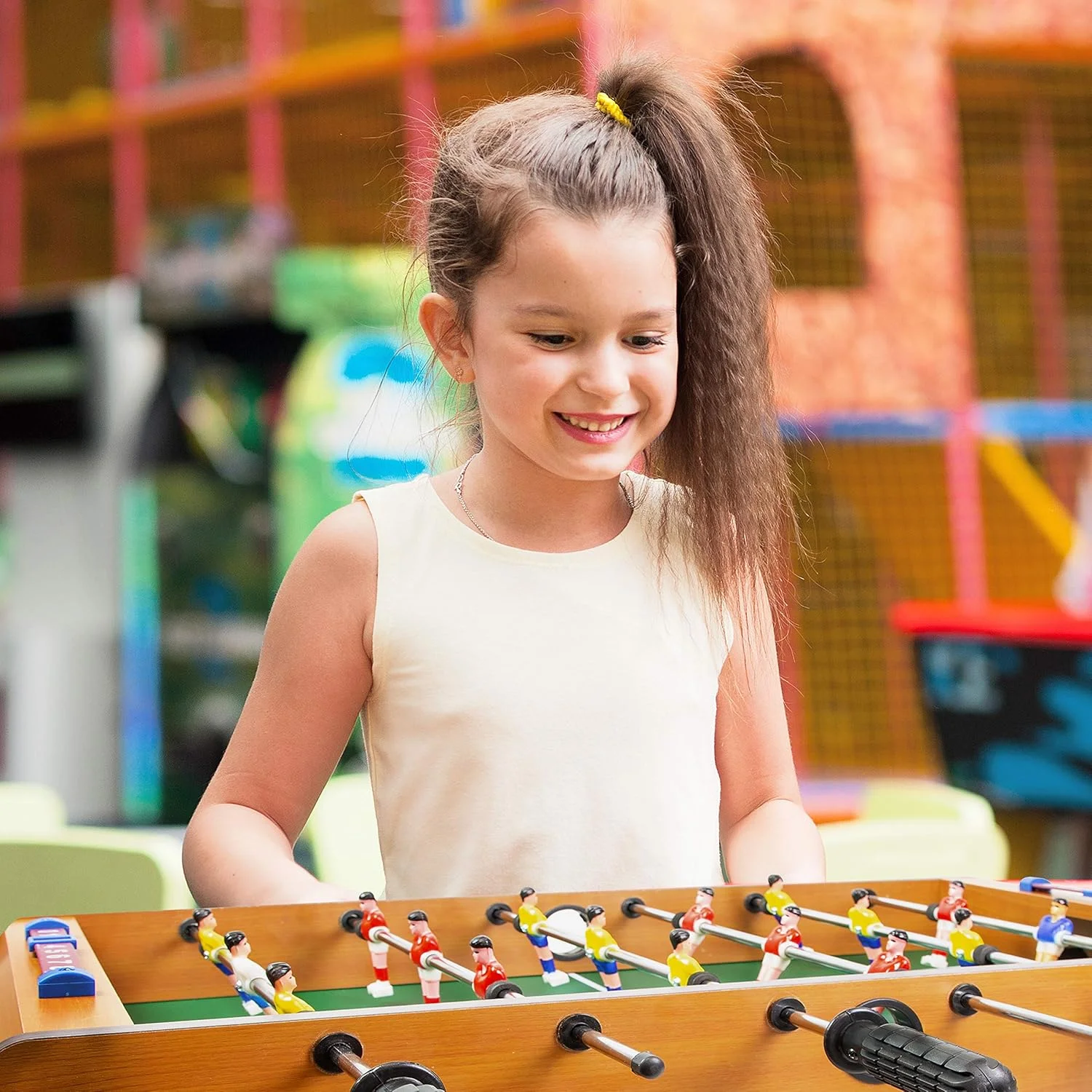 فوتبال دستی رومیزی لوکس گلوبال گیزموز مدل 50580 | مناسب کودکان/بزرگسالان/خانواده | کلاسیک رترو | سبک و قابل حمل، 69cm x 37cm فوتبال دستی رومیزی لوکس گلوبال گیزموز مدل 50580 | مناسب کودکان/بزرگسالان/خانواده | کلاسیک رترو | سبک و قابل حمل، 69cm x 37cm