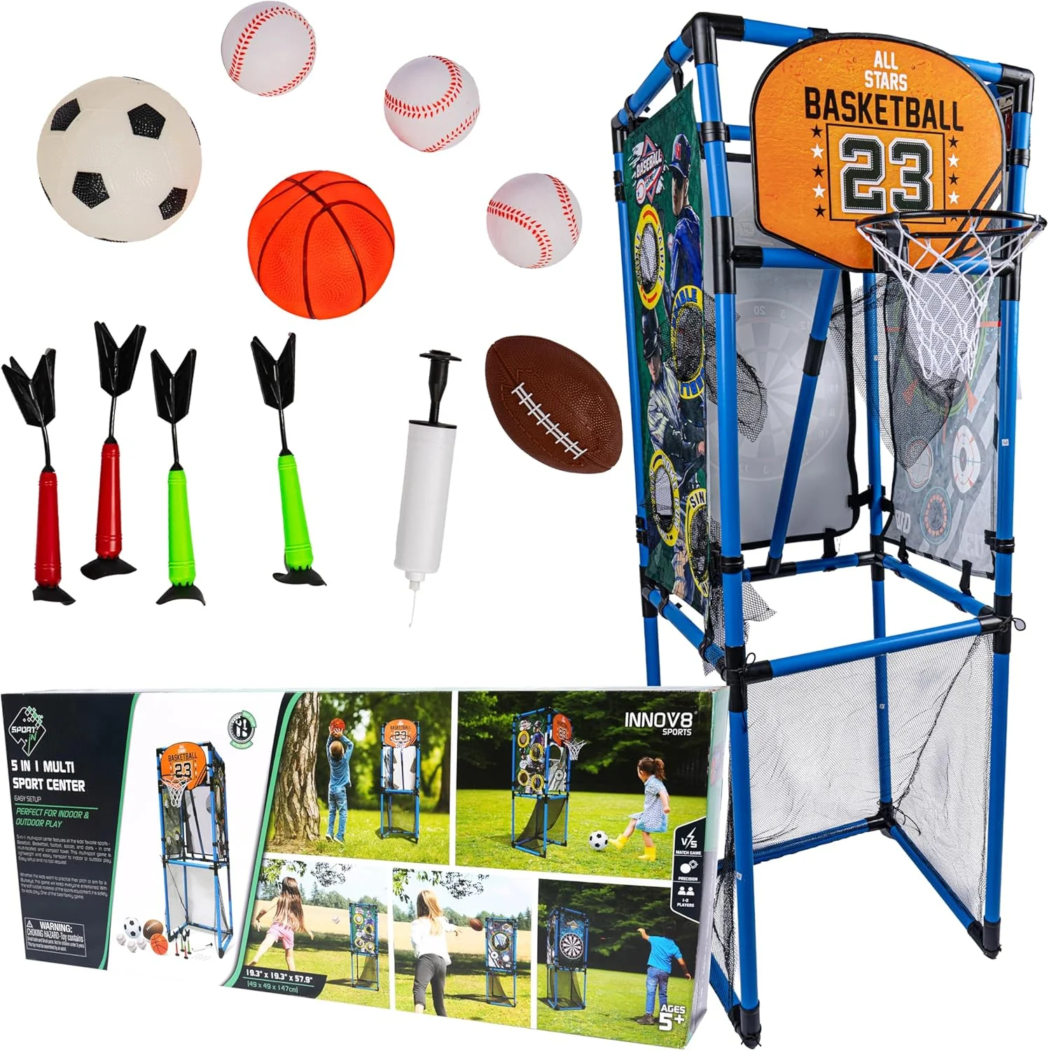 میز بازی 5 در 1 زرافه گرافیکی | مجموعه بازی ترکیبی برای خانه | میز فوتبال، بسکتبال، دارت، بیسبال و فوتبال برای کودکان | میز بازی ترکیبی 58 اینچی میز بازی 5 در 1 زرافه گرافیکی | مجموعه بازی ترکیبی برای خانه | میز فوتبال، بسکتبال، دارت، بیسبال و فوتبال برای کودکان | میز بازی ترکیبی 58 اینچی