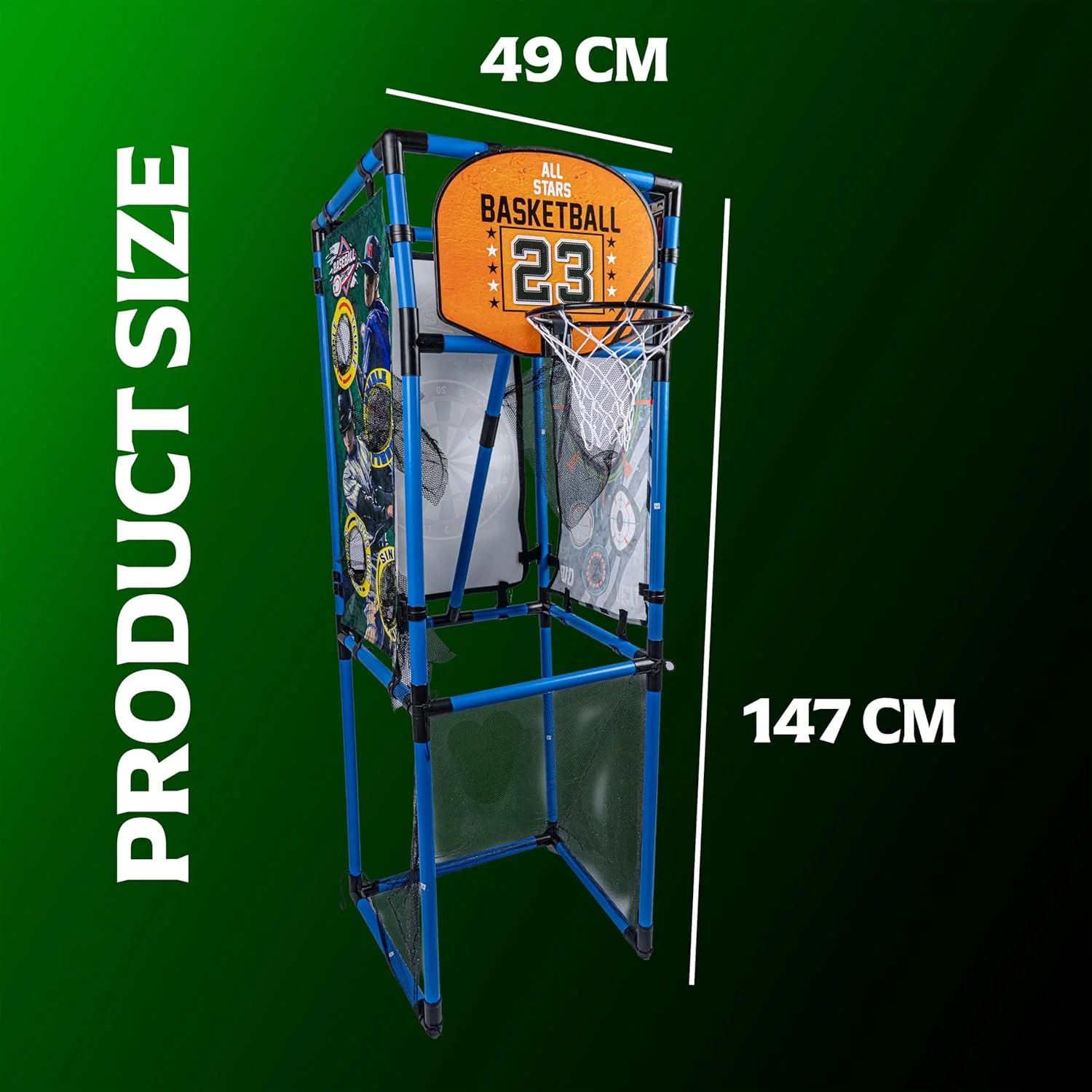 میز بازی 5 در 1 زرافه گرافیکی | مجموعه بازی ترکیبی برای خانه | میز فوتبال، بسکتبال، دارت، بیسبال و فوتبال برای کودکان | میز بازی ترکیبی 58 اینچی میز بازی 5 در 1 زرافه گرافیکی | مجموعه بازی ترکیبی برای خانه | میز فوتبال، بسکتبال، دارت، بیسبال و فوتبال برای کودکان | میز بازی ترکیبی 58 اینچی