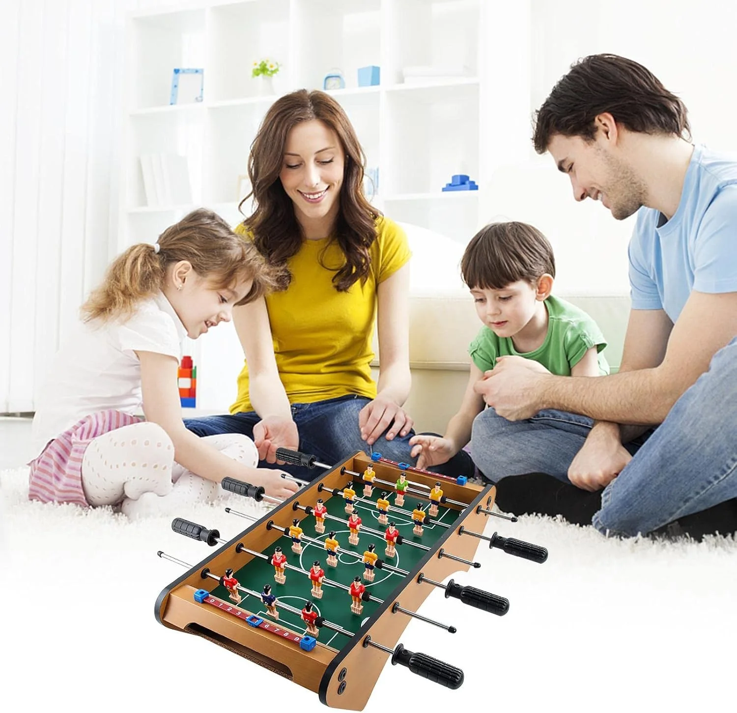 فوتبال دستی رومیزی، میز فوتبال چوبی برای بازی های سرگرم کننده خانوادگی فوتبال دستی رومیزی، میز فوتبال چوبی برای بازی های سرگرم کننده خانوادگی