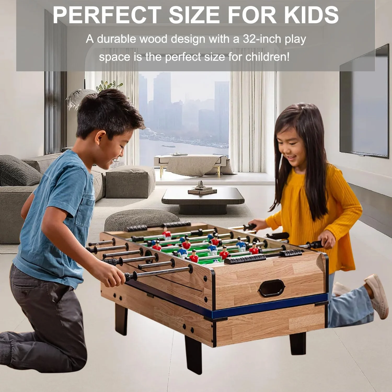 میز بازی 4 در 1 Funito، مجموعه بازی ترکیبی کودکان برای خانه، اتاق بازی، اتاق تفریح با بیلیارد، ایر هاکی، فوتبال دستی و تنیس روی میز میز بازی 4 در 1 Funito، مجموعه بازی ترکیبی کودکان برای خانه، اتاق بازی، اتاق تفریح با بیلیارد، ایر هاکی، فوتبال دستی و تنیس روی میز