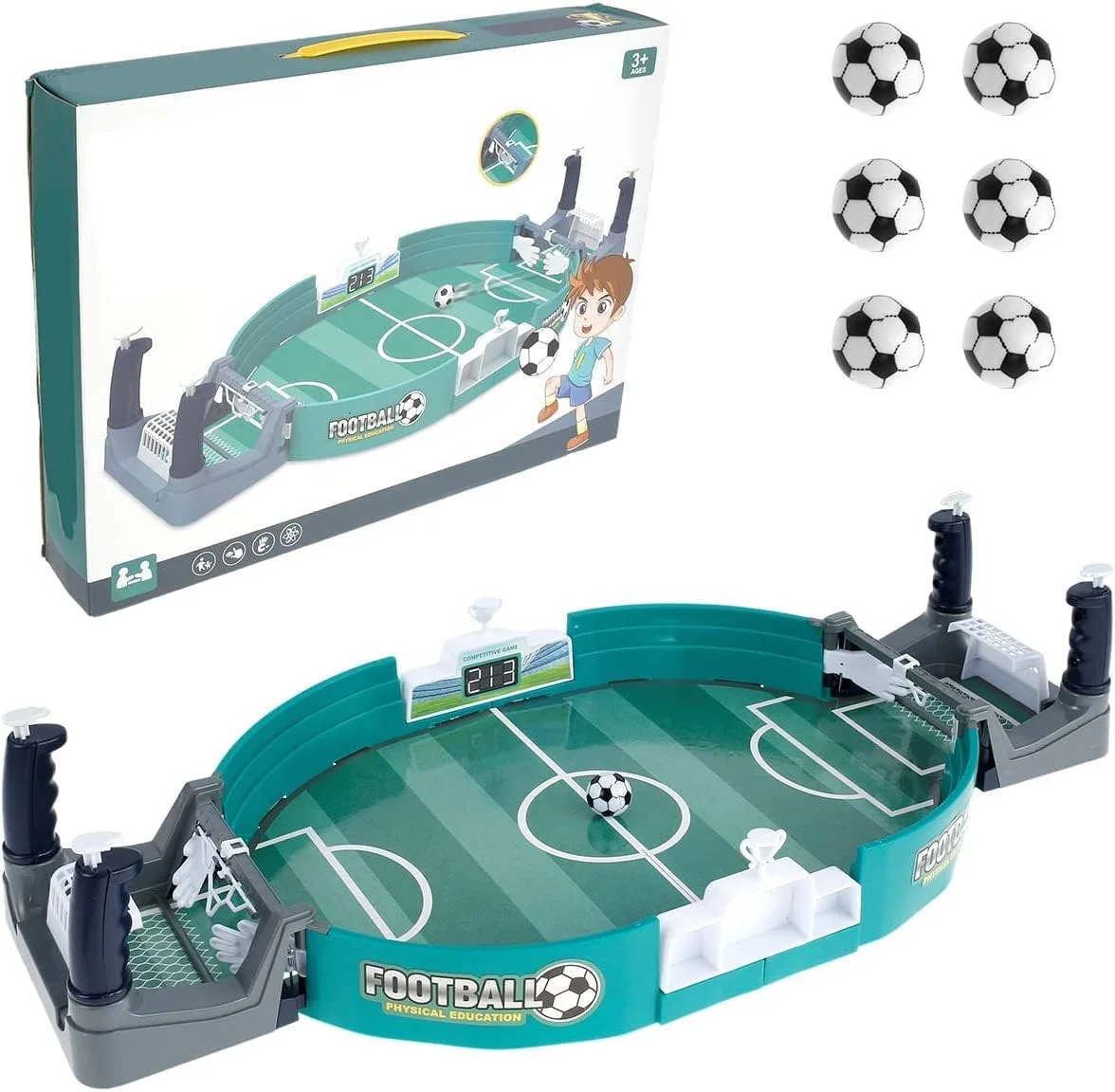 فوتبال دستی بازی تعاملی، مینی فوتبال دستی رومیزی، هماهنگی دست و چشم بازی کلاسیک تعاملی والدین و فرزندان، بازی تخته ورزشی رومیزی نبرد دوتایی (بزرگ - 6 توپ) فوتبال دستی بازی تعاملی، مینی فوتبال دستی رومیزی، هماهنگی دست و چشم بازی کلاسیک تعاملی والدین و فرزندان، بازی تخته ورزشی رومیزی نبرد دوتایی (بزرگ - 6 توپ)