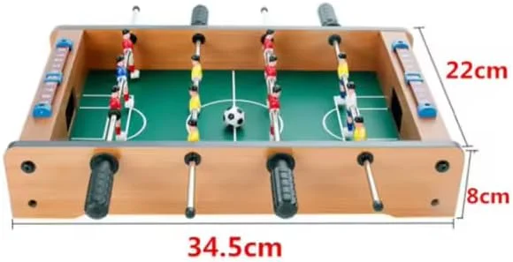 فوتبال دستی رومیزی کوچک، ست بازی فوتبال چوبی، 34.5 x 22 x 8 سانتی متر، فوتبال دستی برای کودکان و خانواده