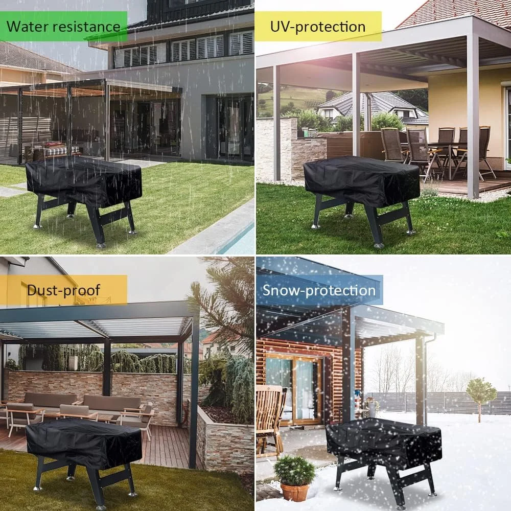 روکش تاشو میز فوتبال دستی Fuvan، روکش ضد آب میز فوتبال دستی تاشو، مقاوم در برابر رطوبت، محافظ مبلمان مستطیلی، پارچه آکسفورد بادوام برای میز بیلیارد و فوتبال