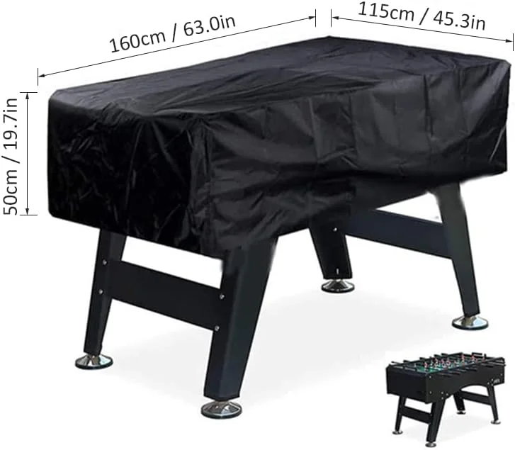 روکش تاشو میز فوتبال دستی Fuvan، روکش ضد آب میز فوتبال دستی تاشو، مقاوم در برابر رطوبت، محافظ مبلمان مستطیلی، پارچه آکسفورد بادوام برای میز بیلیارد و فوتبال
