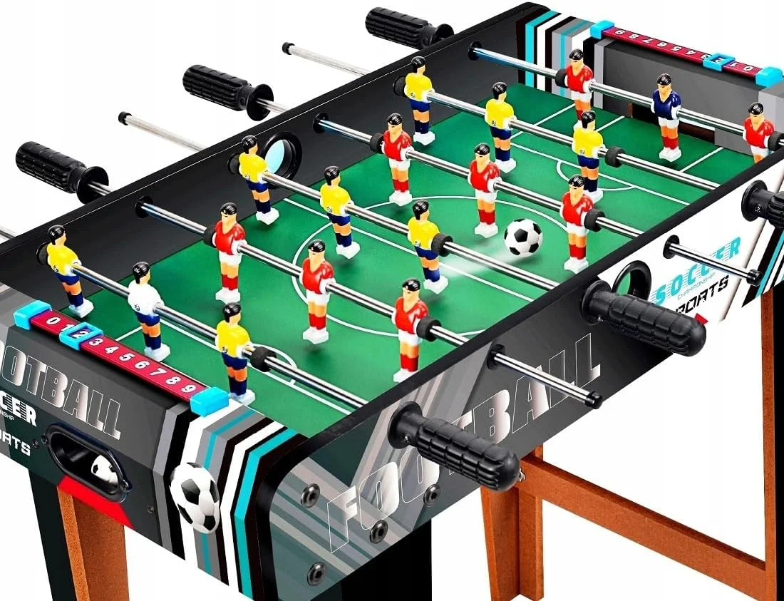 فوتبال دستی رومیزی برای کودکان و بزرگسالان - بازی فوتبال سرگرم کننده خانوادگی داخل خانه با 2 توپ (طرح مشکی)