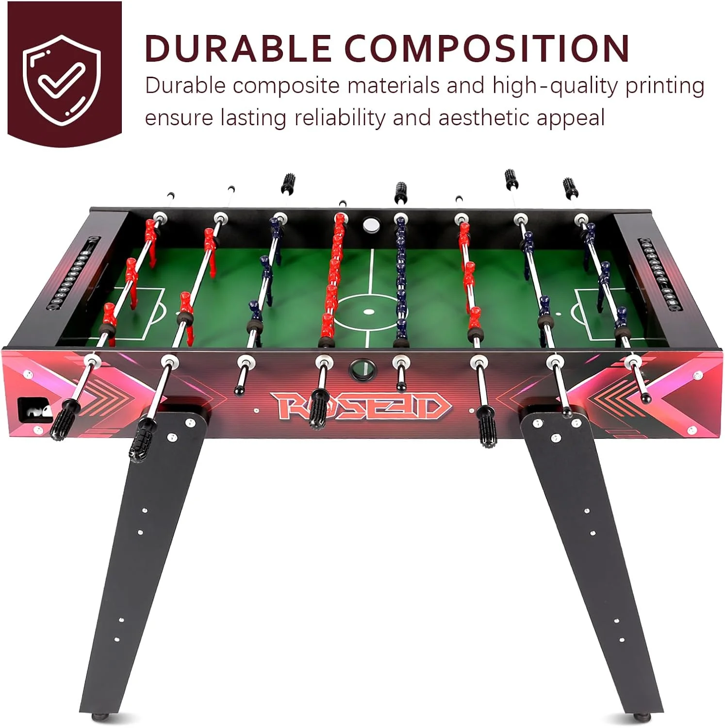 میز فوتبال دستی سایز بزرگ 48 اینچی، میز بازی فوتبال با توپ برای اتاق بازی، بزرگسالان، کودکان، خانواده میز فوتبال دستی سایز بزرگ 48 اینچی، میز بازی فوتبال با توپ برای اتاق بازی، بزرگسالان، کودکان، خانواده