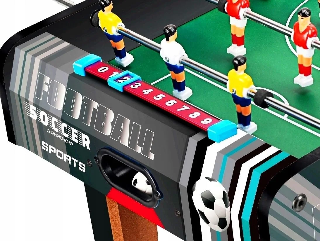 فوتبال دستی رومیزی برای کودکان و بزرگسالان - بازی فوتبال سرگرم کننده خانوادگی داخل خانه با 2 توپ (طرح مشکی)