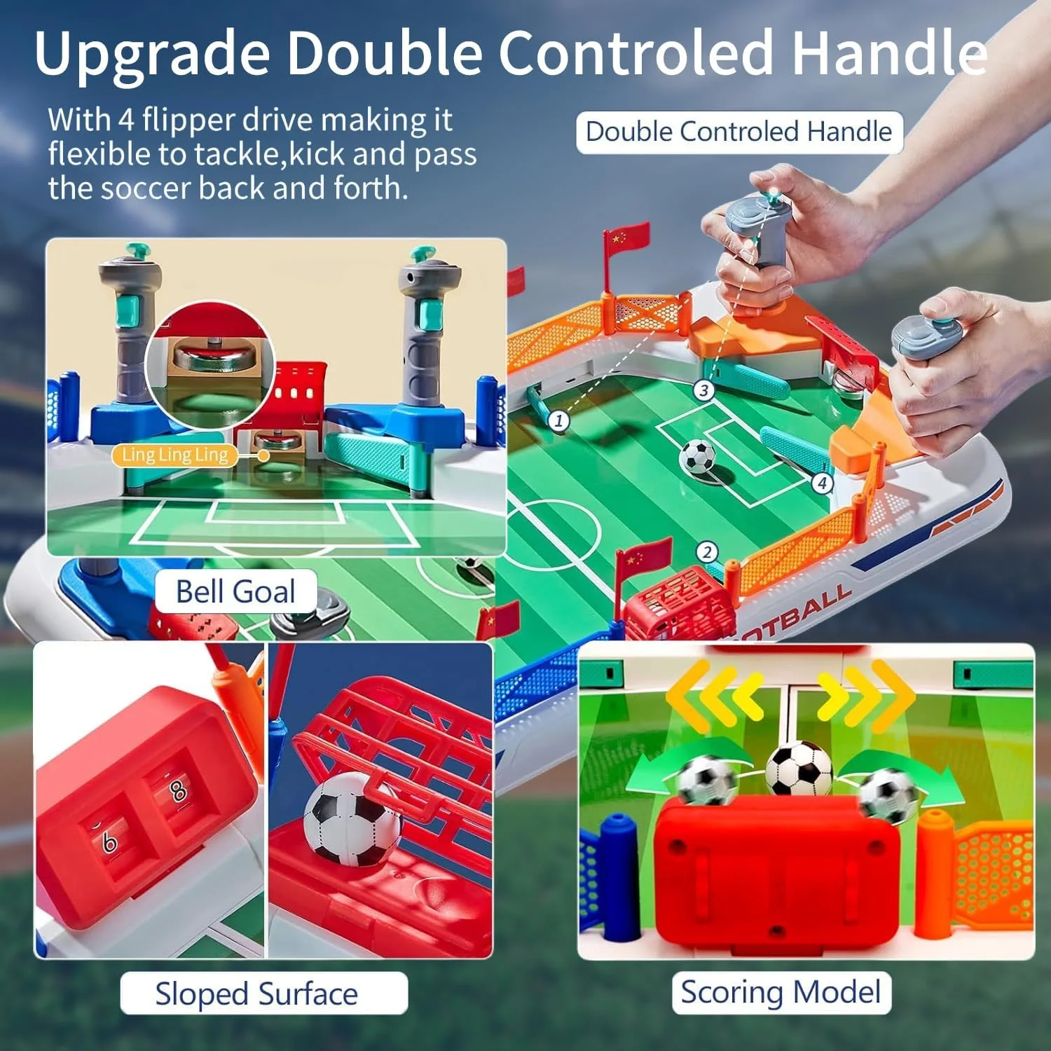 فوتبال دستی مینیاتوری 2024، فوتبال رومیزی جدید، پین بال برای اتاق بازی سرپوشیده، فوتبال دستی رومیزی، بازی تخته ای ورزشی برای بزرگسالان، کودکان و بازی خانوادگی فوتبال دستی مینیاتوری 2024، فوتبال رومیزی جدید، پین بال برای اتاق بازی سرپوشیده، فوتبال دستی رومیزی، بازی تخته ای ورزشی برای بزرگسالان، کودکان و بازی خانوادگی