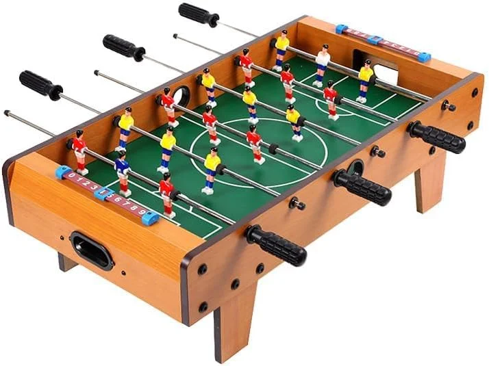فوتبال دستی رومیزی چوبی Baybee برای کودکان و بزرگسالان، دکور فوتبال دستی با دسته ضد لغزش و تابلوی امتیاز، ست مینی بازی قابل حمل سرپوشیده برای اتاق بازی، بار، دفتر، مهمانی خانوادگی