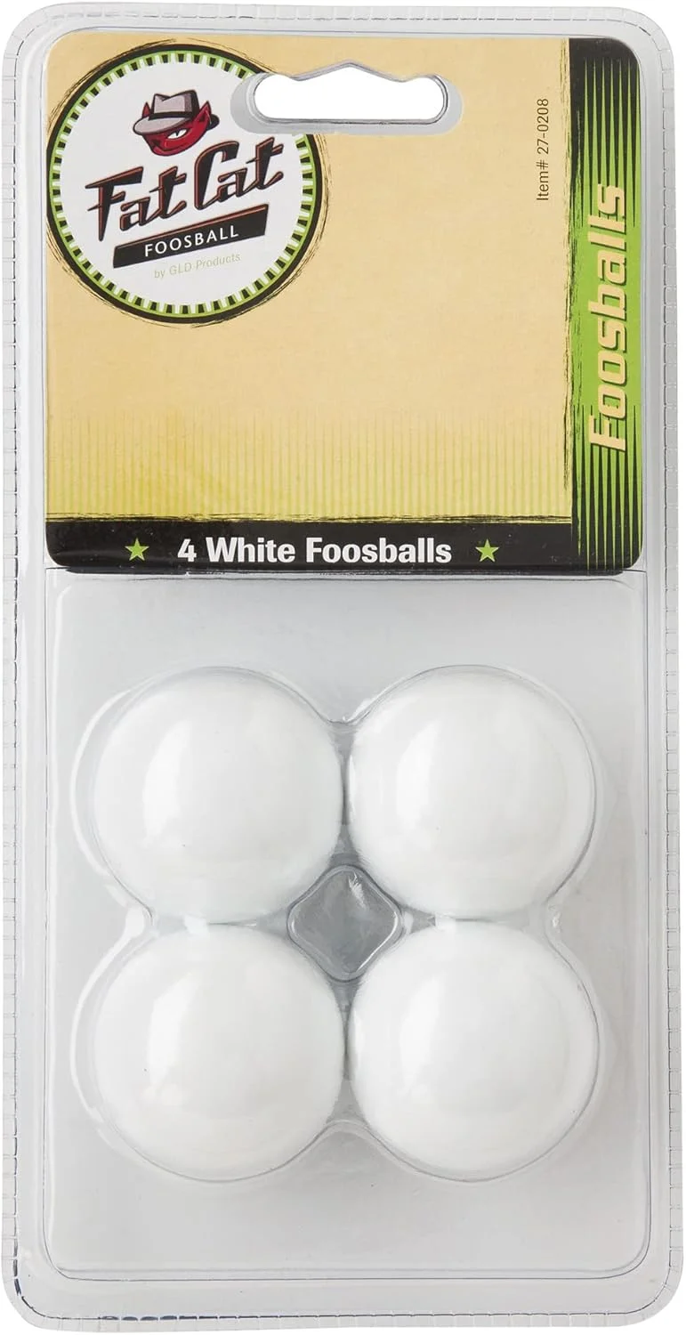 توپ های فوتبال دستی Fat Cat، سایز استاندارد 36 میلی متری، سفید یکدست، بسته 4 عددی توپ های فوتبال دستی Fat Cat، سایز استاندارد 36 میلی متری، سفید یکدست، بسته 4 عددی