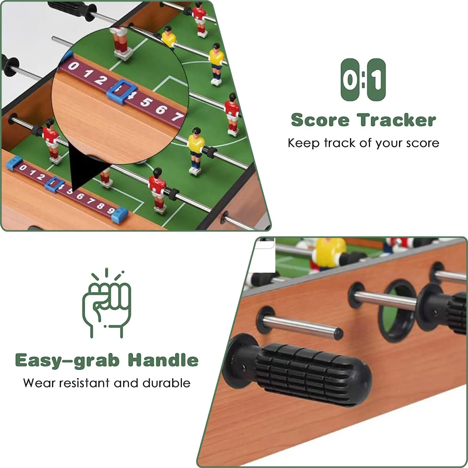 میز فوتبال دستی کوچک L&E، ست بازی فوتبال قابل حمل، میز فوتبال چوبی با مونتاژ آسان، ست فوتبال دستی رومیزی برای گیم نت ها، اتاق بازی، بارها، مهمانی ها، شب های خانوادگی میز فوتبال دستی کوچک L&E، ست بازی فوتبال قابل حمل، میز فوتبال چوبی با مونتاژ آسان، ست فوتبال دستی رومیزی برای گیم نت ها، اتاق بازی، بارها، مهمانی ها، شب های خانوادگی