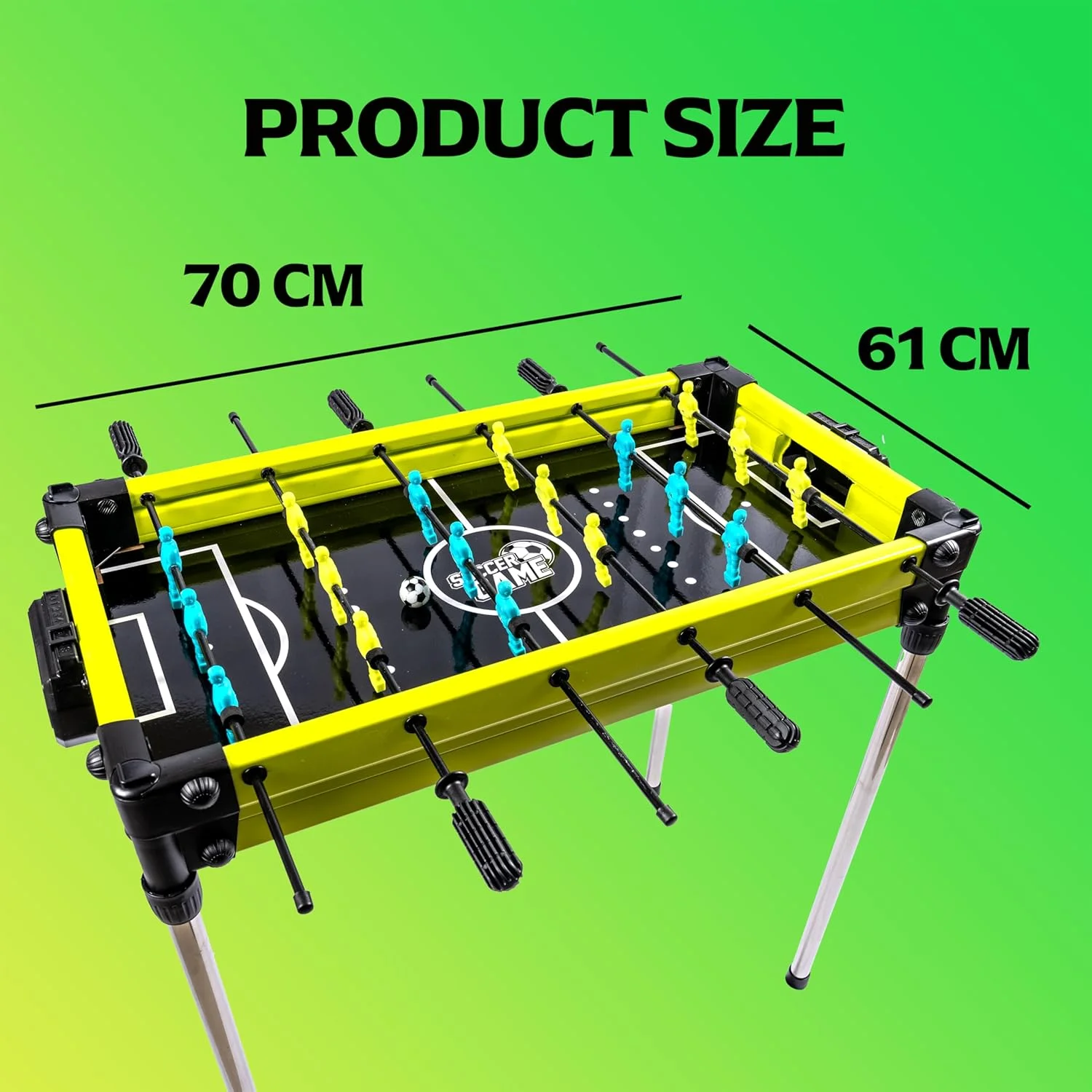 میز فوتبال دستی ۳۲ اینچی زرافه گرافیکی برای کودکان | میز فوتبال جمع و جور و بادوام | مونتاژ آسان | میز سبک وزن برای تفریح خانوادگی، اتاق بازی و رقابت دوستانه | ۸۱x۶۱x۷۰ سانتی متر