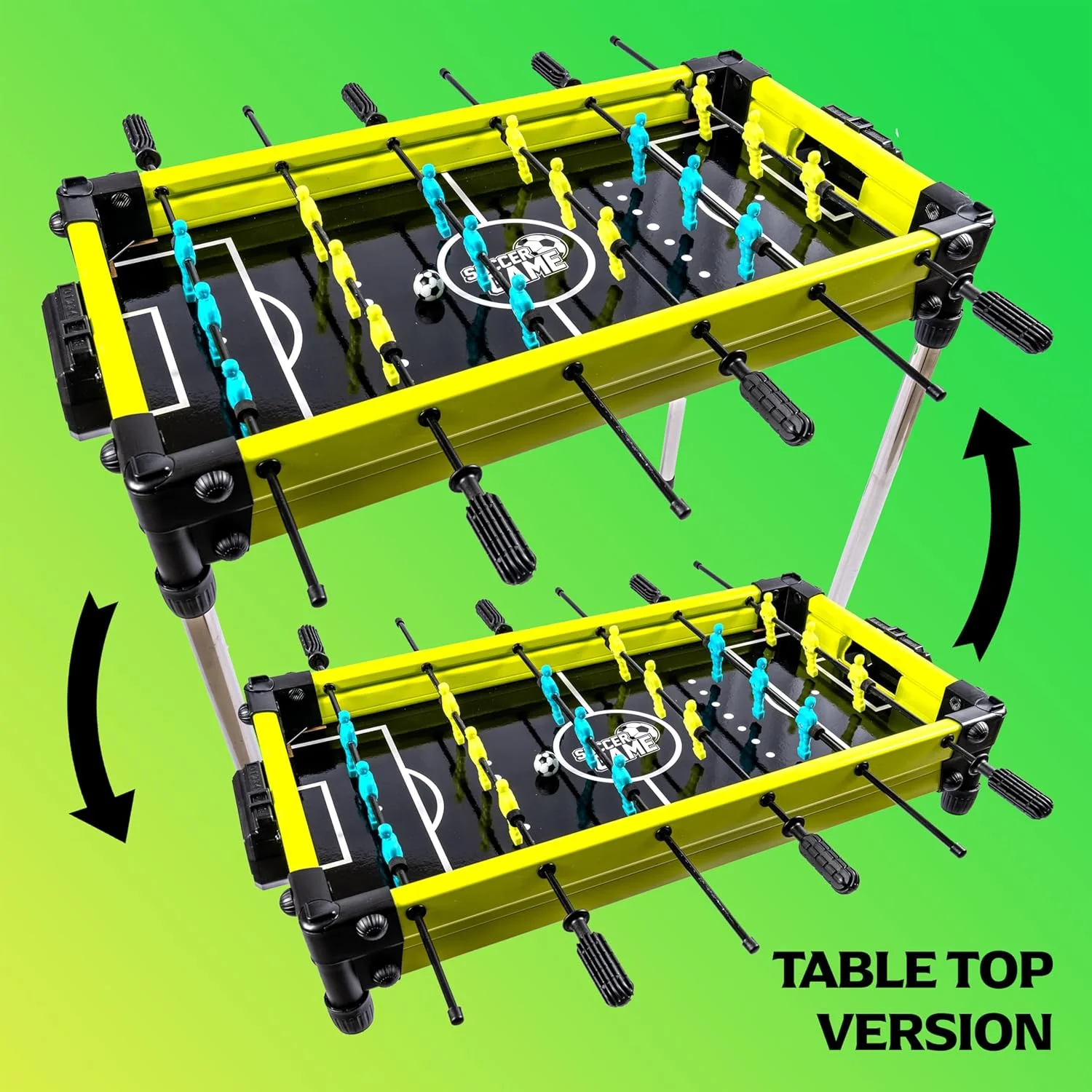 میز فوتبال دستی ۳۲ اینچی زرافه گرافیکی برای کودکان | میز فوتبال جمع و جور و بادوام | مونتاژ آسان | میز سبک وزن برای تفریح خانوادگی، اتاق بازی و رقابت دوستانه | ۸۱x۶۱x۷۰ سانتی متر