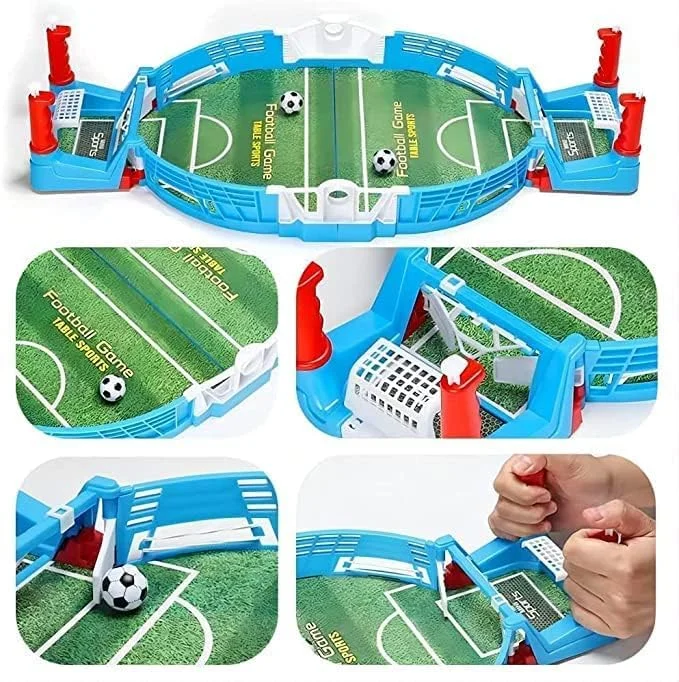 میز فوتبال دستی کوچک ECVV، کیت بازی مسابقه تخته ای فوتبال، بازی میز فوتبال، بازی تخته ای ورزشی رومیزی برای تفریح شبانه خانوادگی (55x28x11 سانتی متر)