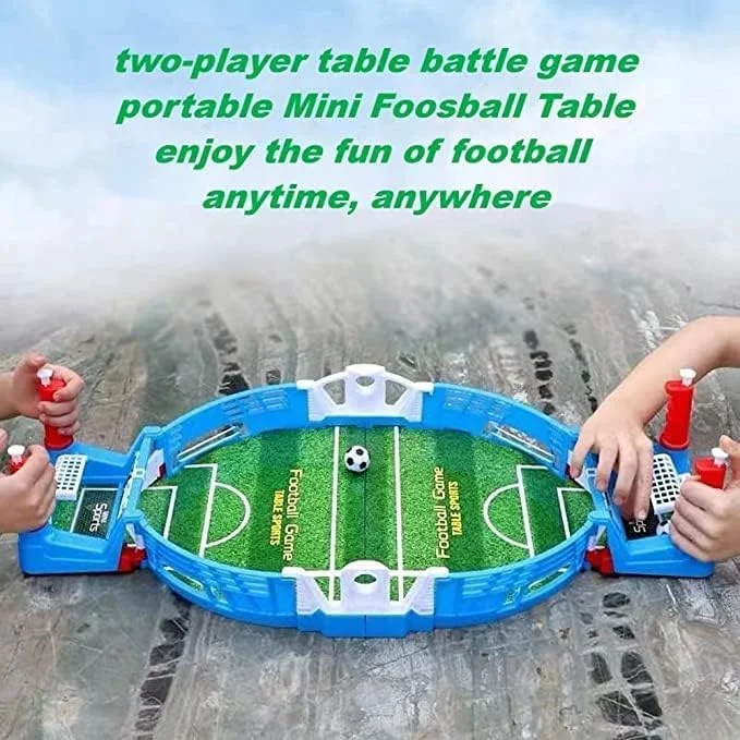 میز فوتبال دستی کوچک ECVV، کیت بازی مسابقه تخته ای فوتبال، بازی میز فوتبال، بازی تخته ای ورزشی رومیزی برای تفریح شبانه خانوادگی (55x28x11 سانتی متر)