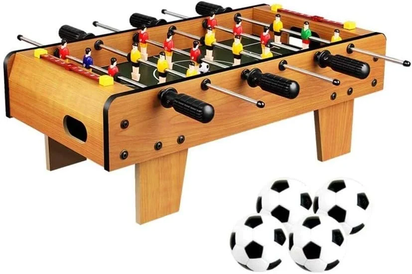 فوتبال دستی آراست مناسب بزرگسالان و کودکان - بازی فوتبال آرکید برای زیرزمین یا اتاق بازی - مونتاژ سریع و آسان - گل شمار دستی LEOWE