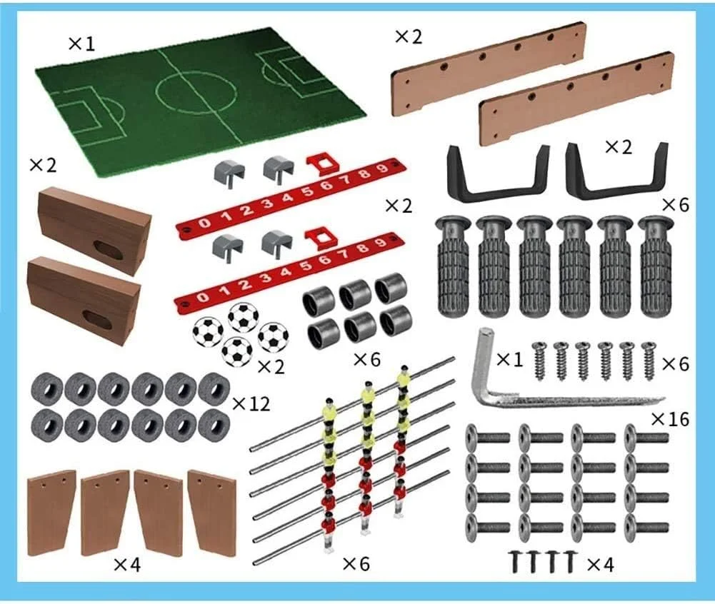 فوتبال دستی آراست مناسب بزرگسالان و کودکان - بازی فوتبال آرکید برای زیرزمین یا اتاق بازی - مونتاژ سریع و آسان - گل شمار دستی LEOWE فوتبال دستی آراست مناسب بزرگسالان و کودکان - بازی فوتبال آرکید برای زیرزمین یا اتاق بازی - مونتاژ سریع و آسان - گل شمار دستی LEOWE