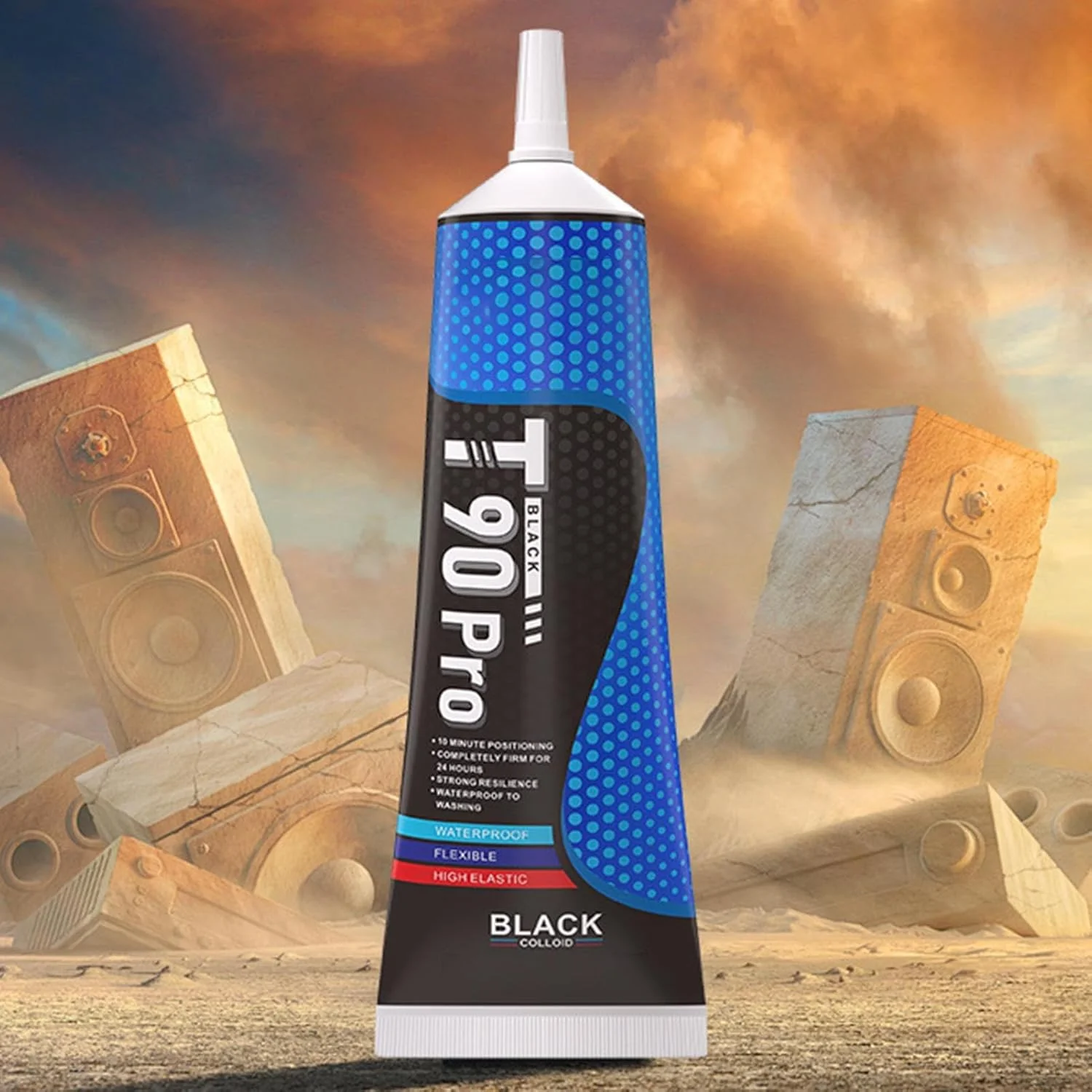 چسب بلندگو، چسب مشکی - درزگیر مشکی با کارایی بالا برای تعمیرات بلندگوهای الکترونیکی خانگی برای بزرگسالان، مردان و زنان