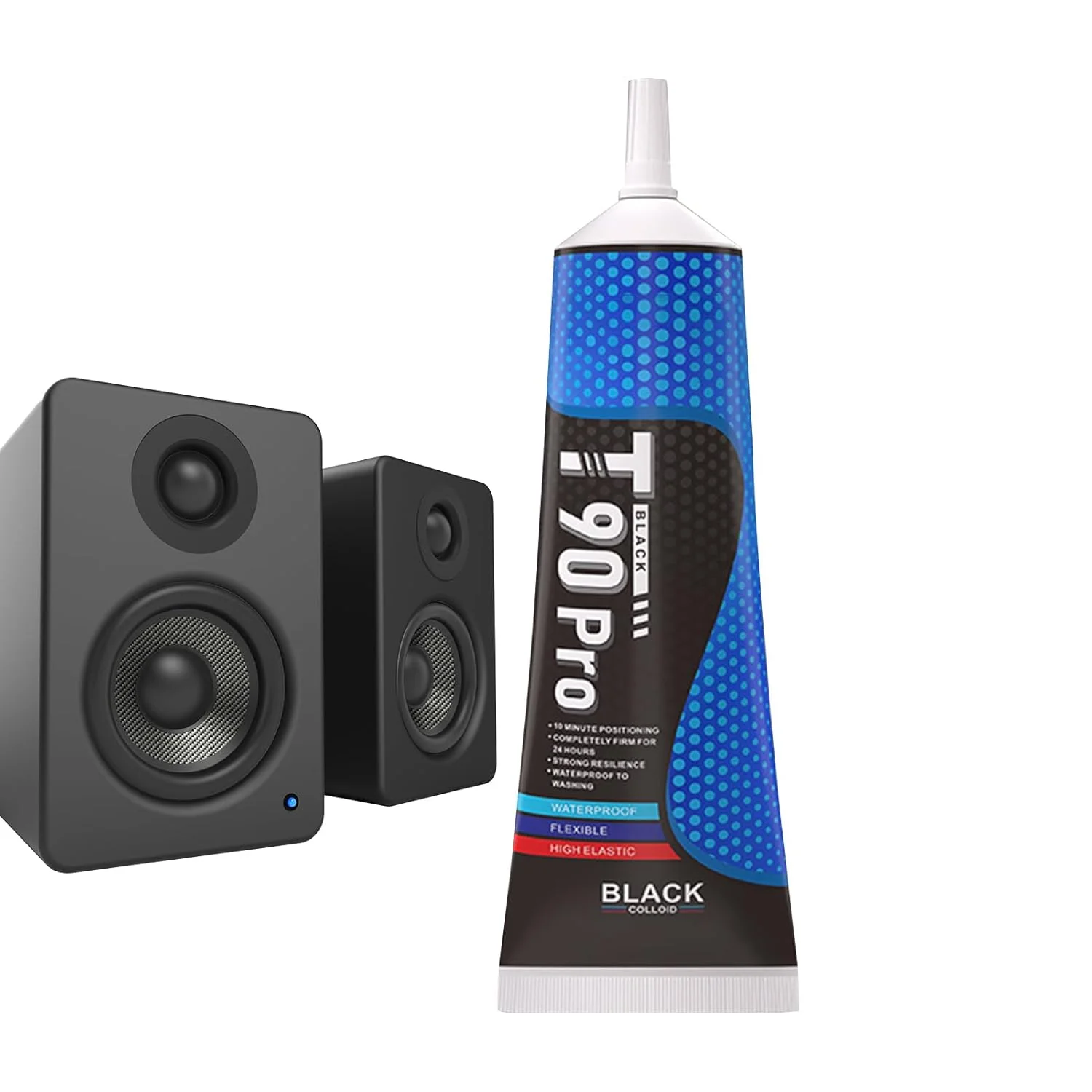 چسب بلندگو، چسب الکترونیکی | درزگیر مشکی با عملکرد بالا برای تعمیرات لوازم الکترونیکی و بلندگوهای خانگی مناسب برای بزرگسالان، مردان و زنان