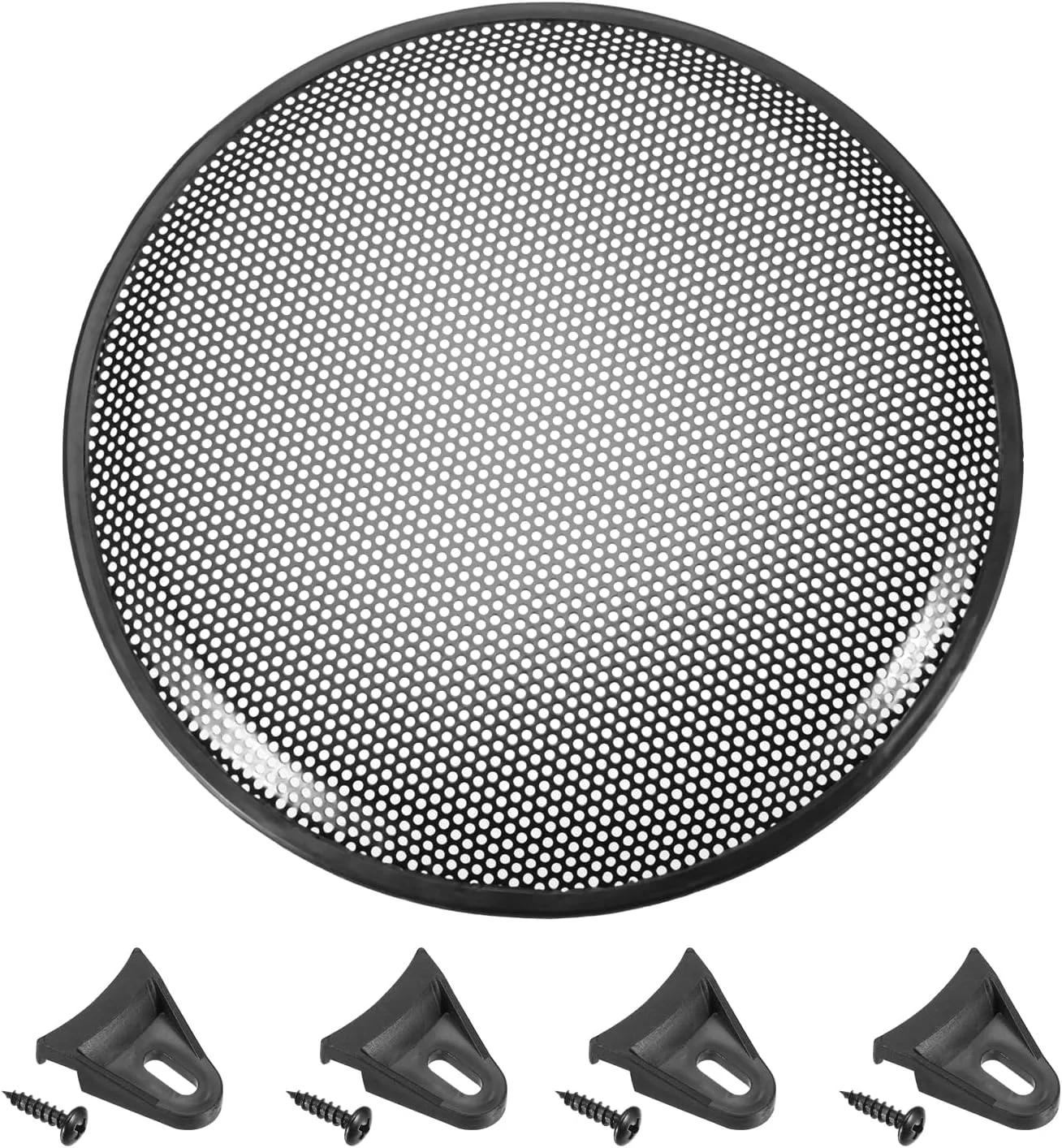 محافظ توری بلندگو سورسینگ مپ 15.2 اینچی فلزی، محافظ وافل بلندگوی ساب ووفر برای خانه، بلندگوی صوتی خودرو به همراه 4 عدد گیره توری و 4 عدد پیچ