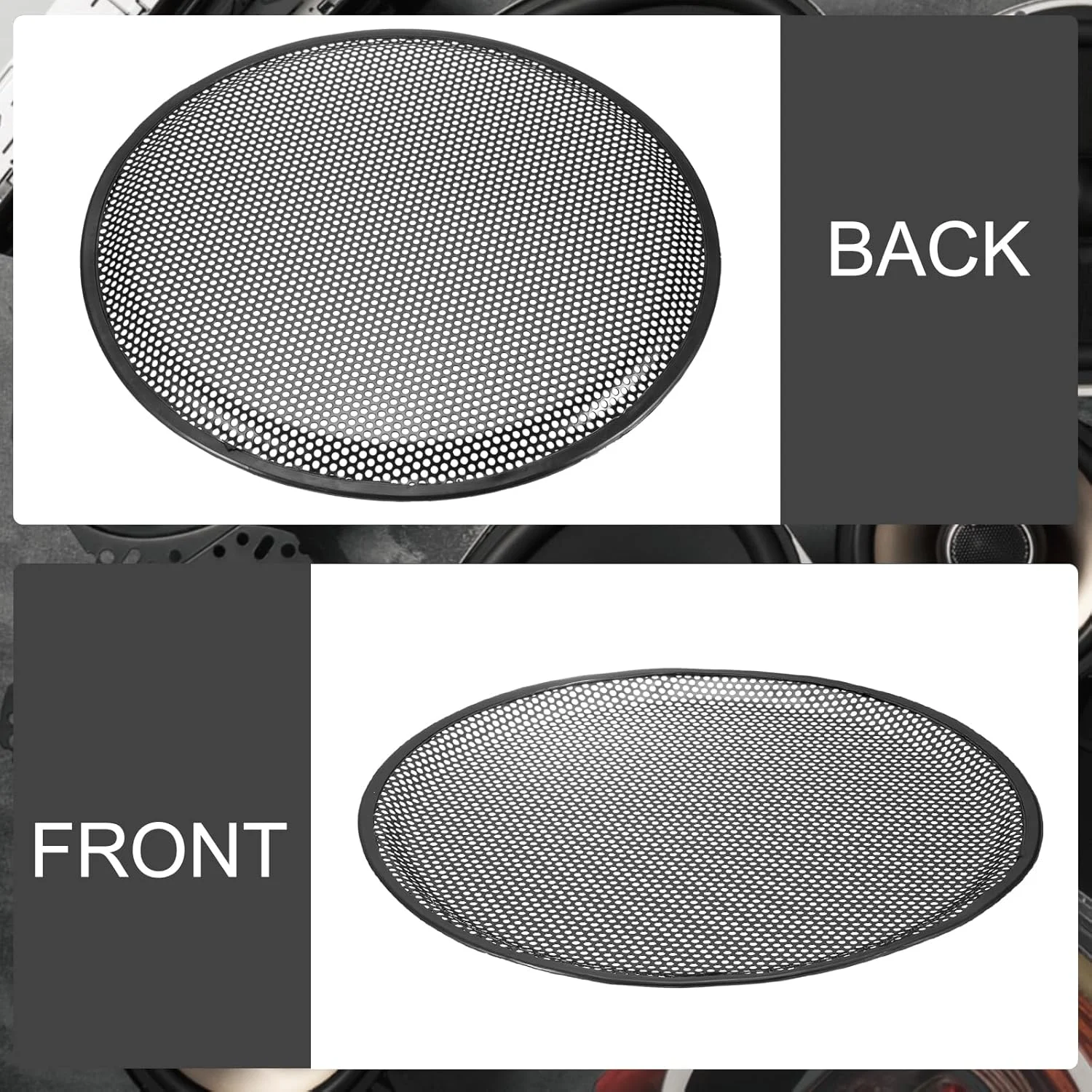 محافظ توری بلندگو سورسینگ مپ 15.2 اینچی فلزی، محافظ وافل بلندگوی ساب ووفر برای خانه، بلندگوی صوتی خودرو به همراه 4 عدد گیره توری و 4 عدد پیچ