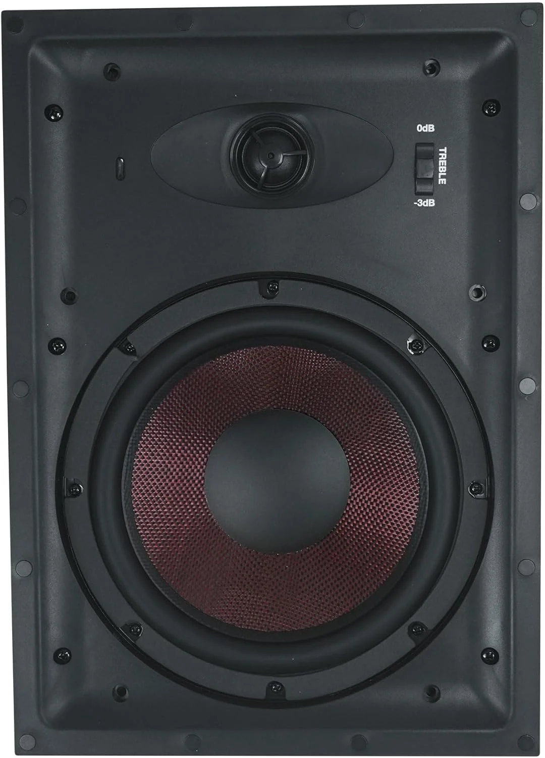 بلندگوهای دیواری 8 اینچی Rockville WA858 (جفت)، حداکثر توان 300 وات، 8 اهم، ووفر کولار، تیوتر گنبدی ابریشمی، قابلیت تنظیم صداهای زیر، برای سینمای خانگی و سیستم صوتی کل خانه