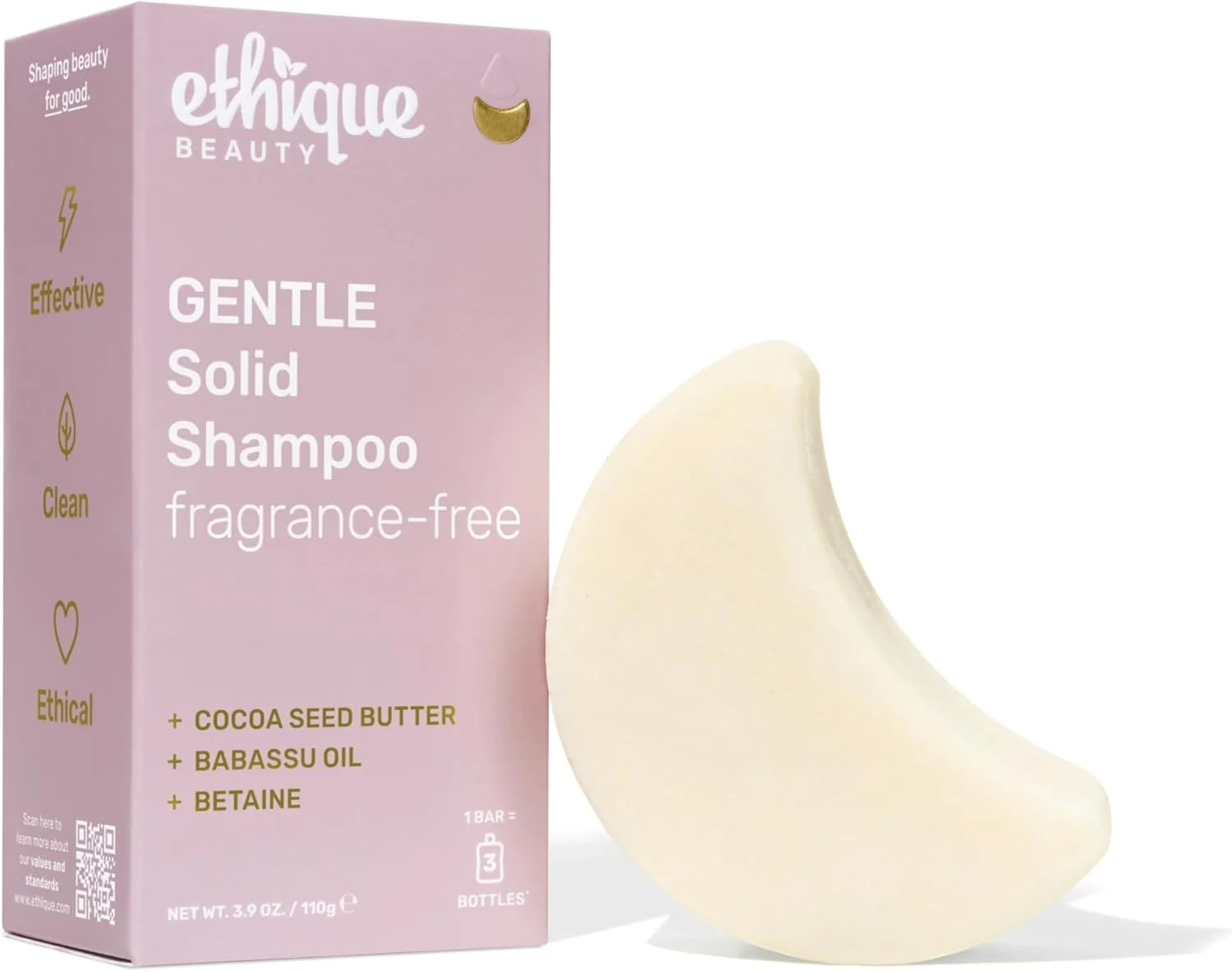 شامپو بار ملایم بدون عطر اتیك با کره کاکائو - بدون پلاستیک، بدون تست حیوانی، وگان، 110 گرم - نام قبلی Bar Minimum شامپو بار ملایم بدون عطر اتیك با کره کاکائو - بدون پلاستیک، بدون تست حیوانی، وگان، 110 گرم - نام قبلی Bar Minimum