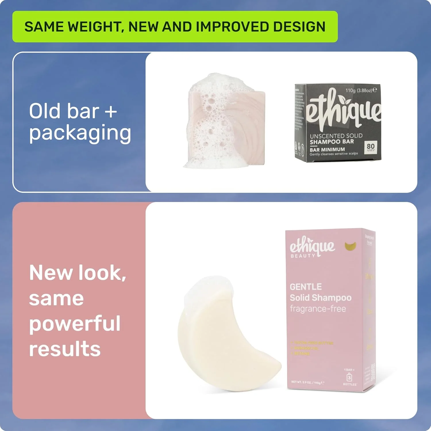 شامپو بار ملایم بدون عطر اتیك با کره کاکائو - بدون پلاستیک، بدون تست حیوانی، وگان، 110 گرم - نام قبلی Bar Minimum شامپو بار ملایم بدون عطر اتیك با کره کاکائو - بدون پلاستیک، بدون تست حیوانی، وگان، 110 گرم - نام قبلی Bar Minimum