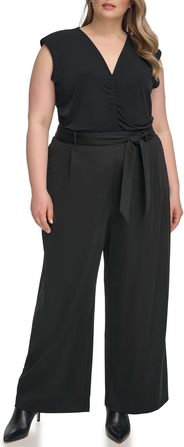 شلوار زنانه پلیسه دار کمربند دار کلوین کلاین