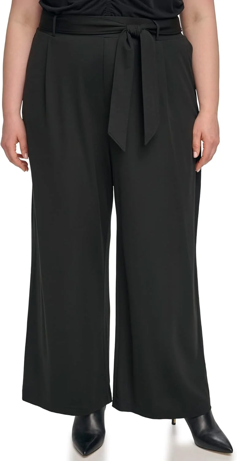 شلوار زنانه پلیسه دار کمربند دار کلوین کلاین شلوار زنانه پلیسه دار کمربند دار کلوین کلاین