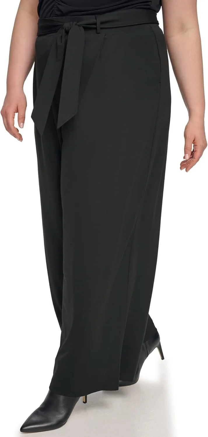 شلوار زنانه پلیسه دار کمربند دار کلوین کلاین شلوار زنانه پلیسه دار کمربند دار کلوین کلاین