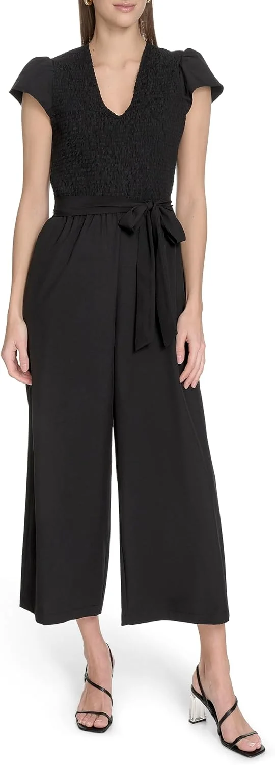 سرهمی زنانه کلوین کلاین، مدل کمربند دار، کشی و یقه هفت مناسب آب و هوای گرم (تک عددی)