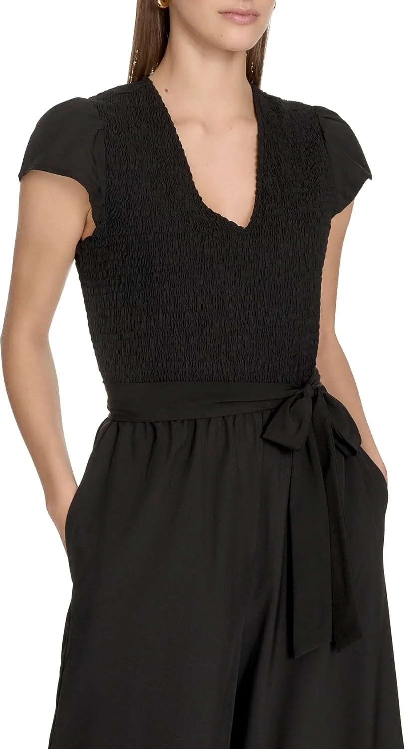 سرهمی زنانه کلوین کلاین، مدل کمربند دار، کشی و یقه هفت مناسب آب و هوای گرم (تک عددی)