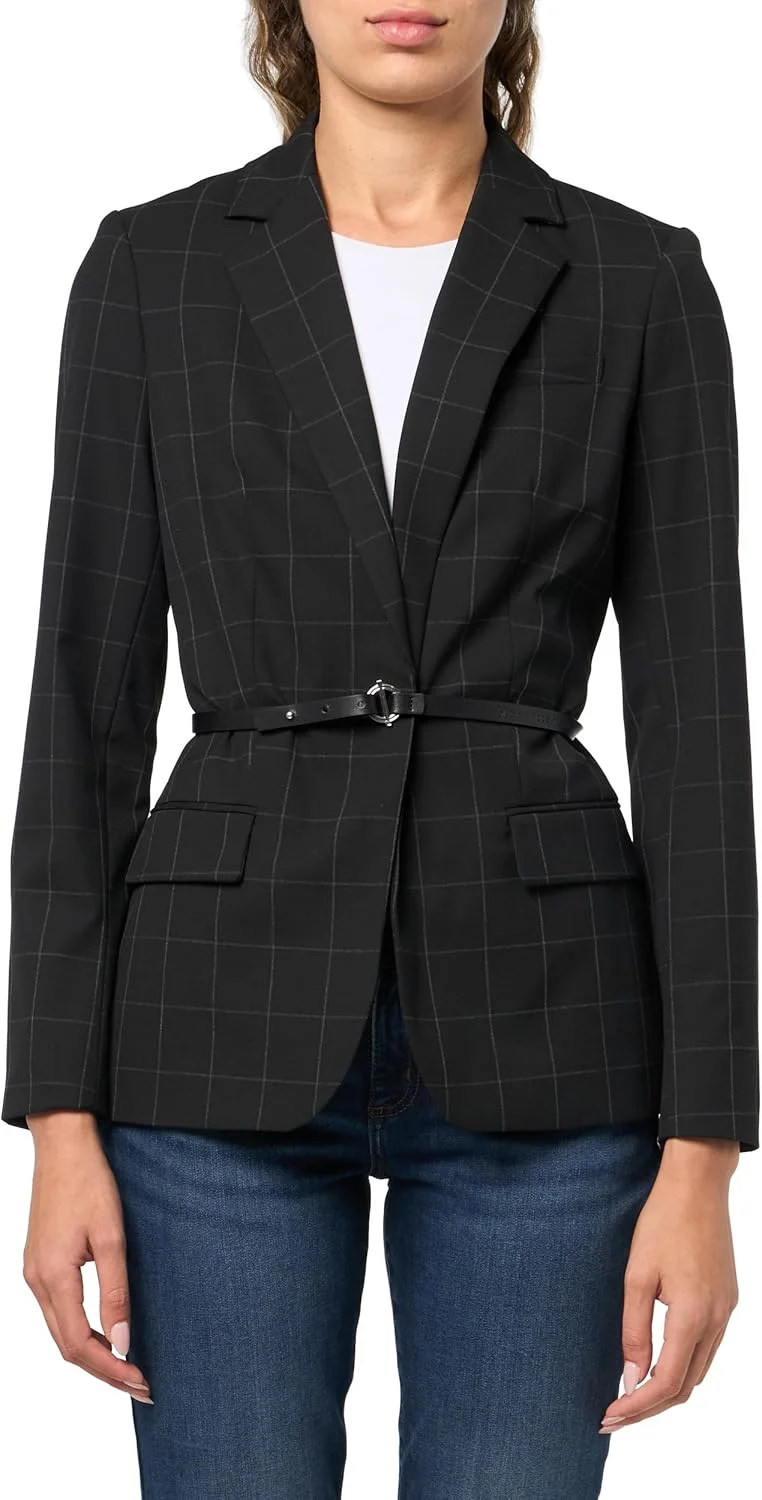 کت بلیزر زنانه آستین بلند کمربنددار و جیب دار Calvin Klein