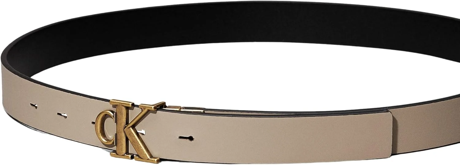 کمربند زنانه کلوین کلاین مدل MONOGRAM PLACQUE BUCKLE 25MM REV