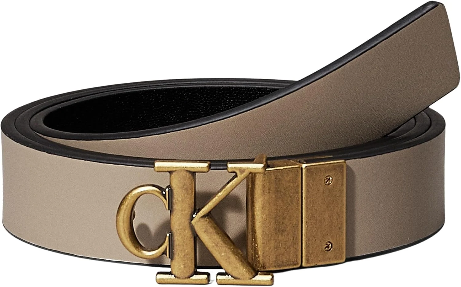 کمربند زنانه کلوین کلاین مدل MONOGRAM PLACQUE BUCKLE 25MM REV