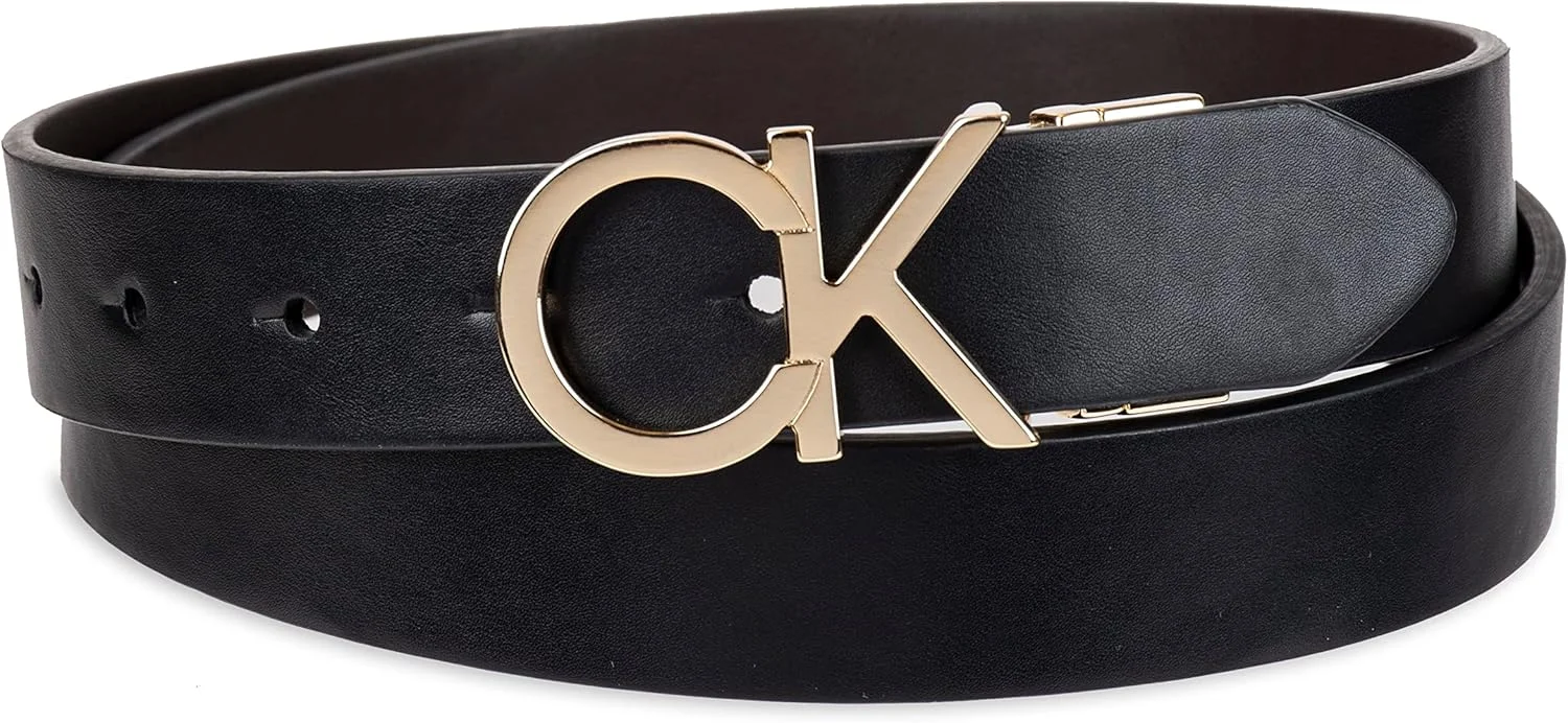 کمربند زنانه دو رو Calvin Klein با سگک پلاک مونوگرام CK (سایزهای معمولی و بزرگ) کمربند زنانه دو رو Calvin Klein با سگک پلاک مونوگرام CK (سایزهای معمولی و بزرگ)