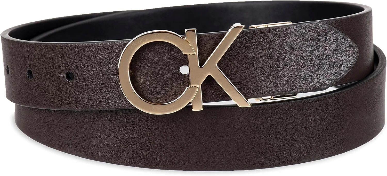 کمربند زنانه دو رو Calvin Klein با سگک پلاک مونوگرام CK (سایزهای معمولی و بزرگ) کمربند زنانه دو رو Calvin Klein با سگک پلاک مونوگرام CK (سایزهای معمولی و بزرگ)